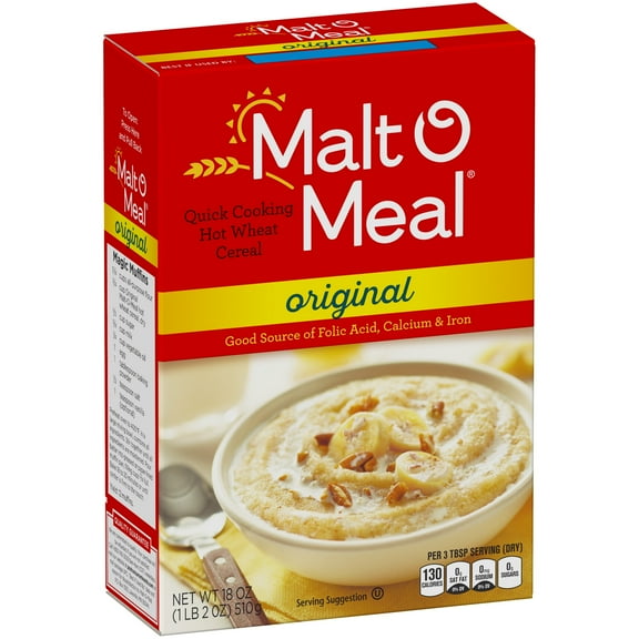 Malt-O-Meal Original Quick Cooking Hot Wheat Cereal 18 oz. Box