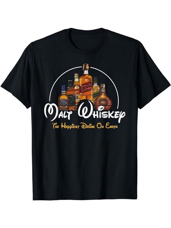 Malt Whiskey Shirt, Happiest Drink Funny Pun Parody T-Shirt