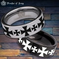 thumbnail image 1 of Malta Cross Tungsten Carbide Ring, 1 of 9