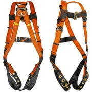Malta Dynamics Warthog Safety Harness for Construction – Fall Protection Harness with Back D-Ring, Fall Indicators, & Chest and Leg Buckles, OSHA & ANSI Compliant (L-XL)