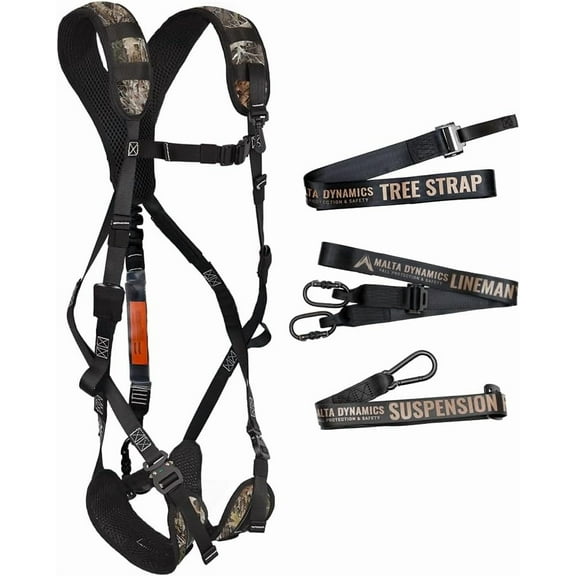 Malta Hunting Safety Youth Ultralight Safety Harness Set with Climbing Strap, Tree Strap, Deer Drag/Suspension Relief Strap