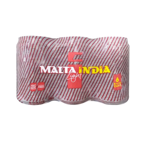 Malta India Light Malt Beverage 6 Pack 8 fl oz Aluminum Can