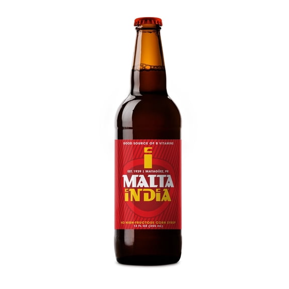 Malta India Malt Beverage, 6 pack 12 fl oz Glass Bottle, Non-Alcoholic, No Allergens