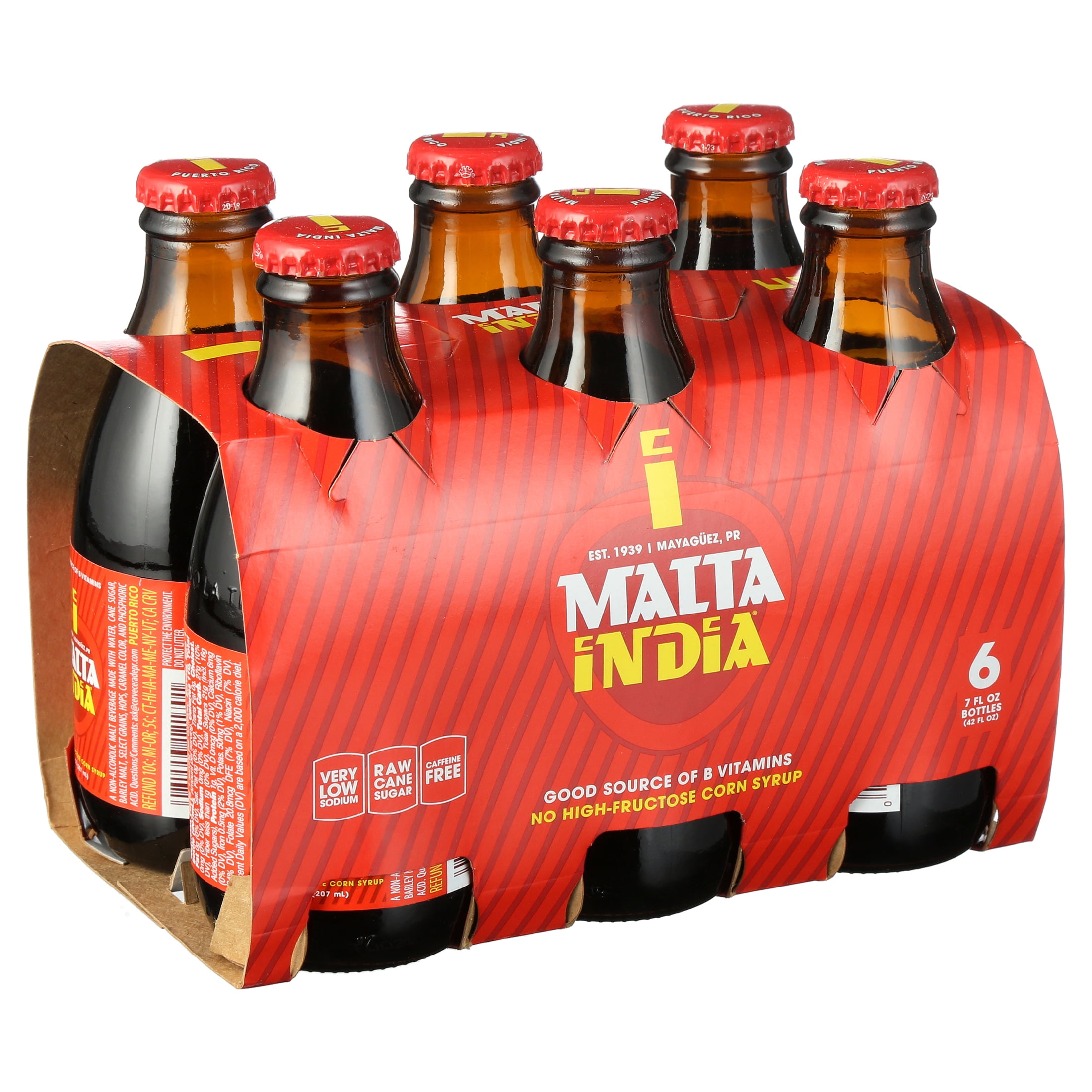 Malta India Malt Beverage, 6 Pack, 7 fl oz Glass Bottles - Walmart.com