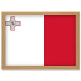 thumbnail image 1 of Malta National Flag Patriotic Vexillology World Flags Country Region Poster Artwork Framed Wall Art Print A4, 1 of 4