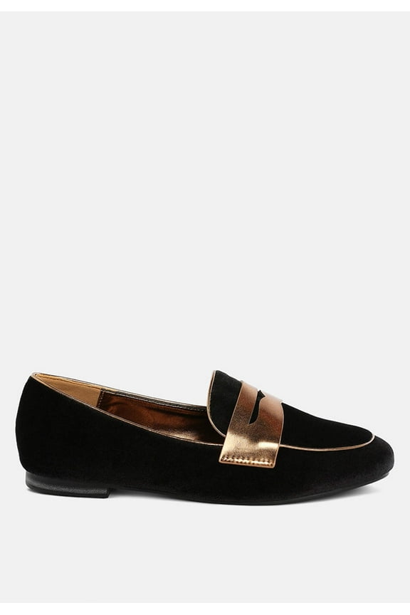 Malta Penny Strap Velvet Loafers