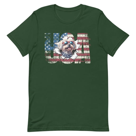 Maltese 4th July Memorial Day USA (Forest, L)