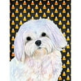thumbnail image 1 of Maltese Candy Corn Halloween Portrait Flag - Garden Size, 11 x 15 in., 1 of 1