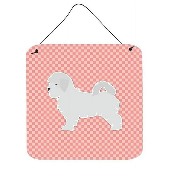 Maltese Checkerboard Pink Wall or Door Hanging Prints