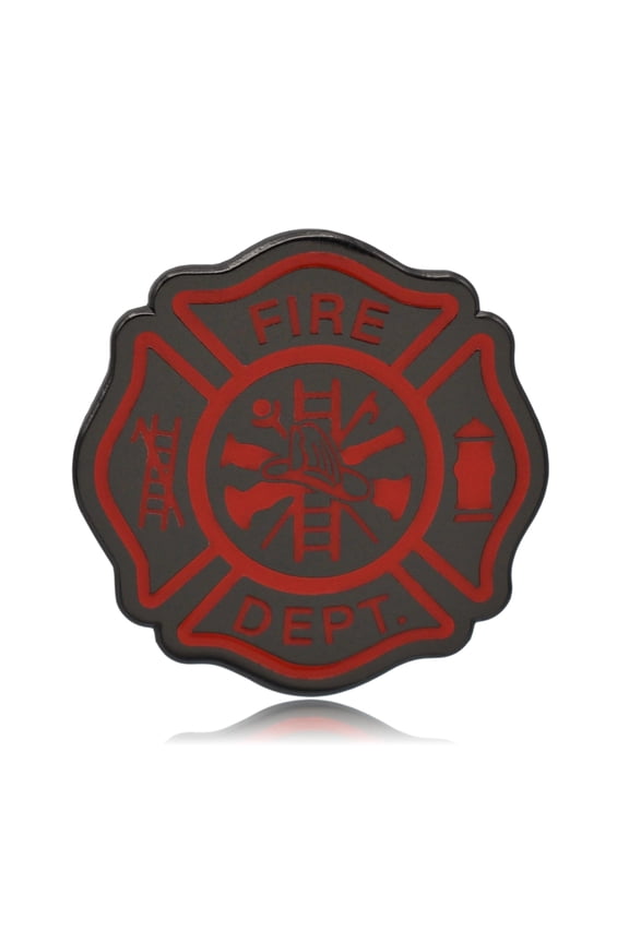 Maltese Cross Fire Fighter Hard Enamel Pin