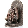 Maltese Crusader Statue in Armor Guarding Door Holding Shield & Sword