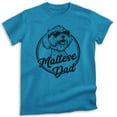 thumbnail image 1 of Maltese Dad, Unisex Men's Shirt, Maltese Owner, Funny Dog Dad Gift, Heather Blue, Large, 1 of 6