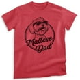 thumbnail image 1 of Maltese Dad, Unisex Men's Shirt, Maltese Owner, Funny Dog Dad Gift, Heather Red, 3X-Large, 1 of 6