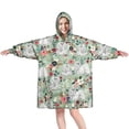 thumbnail image 1 of Maltese Dog and Flower Floral Wearable Oversized Blanket,Wearable Blanket Hoodie for Adults,Cozy Hooded Blankets with Super Pockets,Super Warm Fuzzy Pullover for Women & Men, 1 of 6