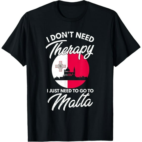 Maltese Flag I Malta Flag I Vacation Gift I Malta T-ShirtMen's and women's gift, black and white T-shirt, size: Extra large S-4XL