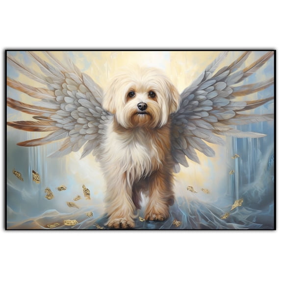 Maltese Gift - Unique Pet Memorial Gifts Memorial Sayings For Loss Of Painting Pet Portraits Pet Personalized Canvas Wall Art, Wall Art Decor, Memorial Dog Gifts