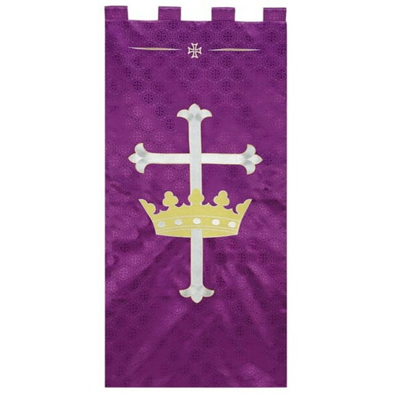 Maltese Jacquard Banner: Purple