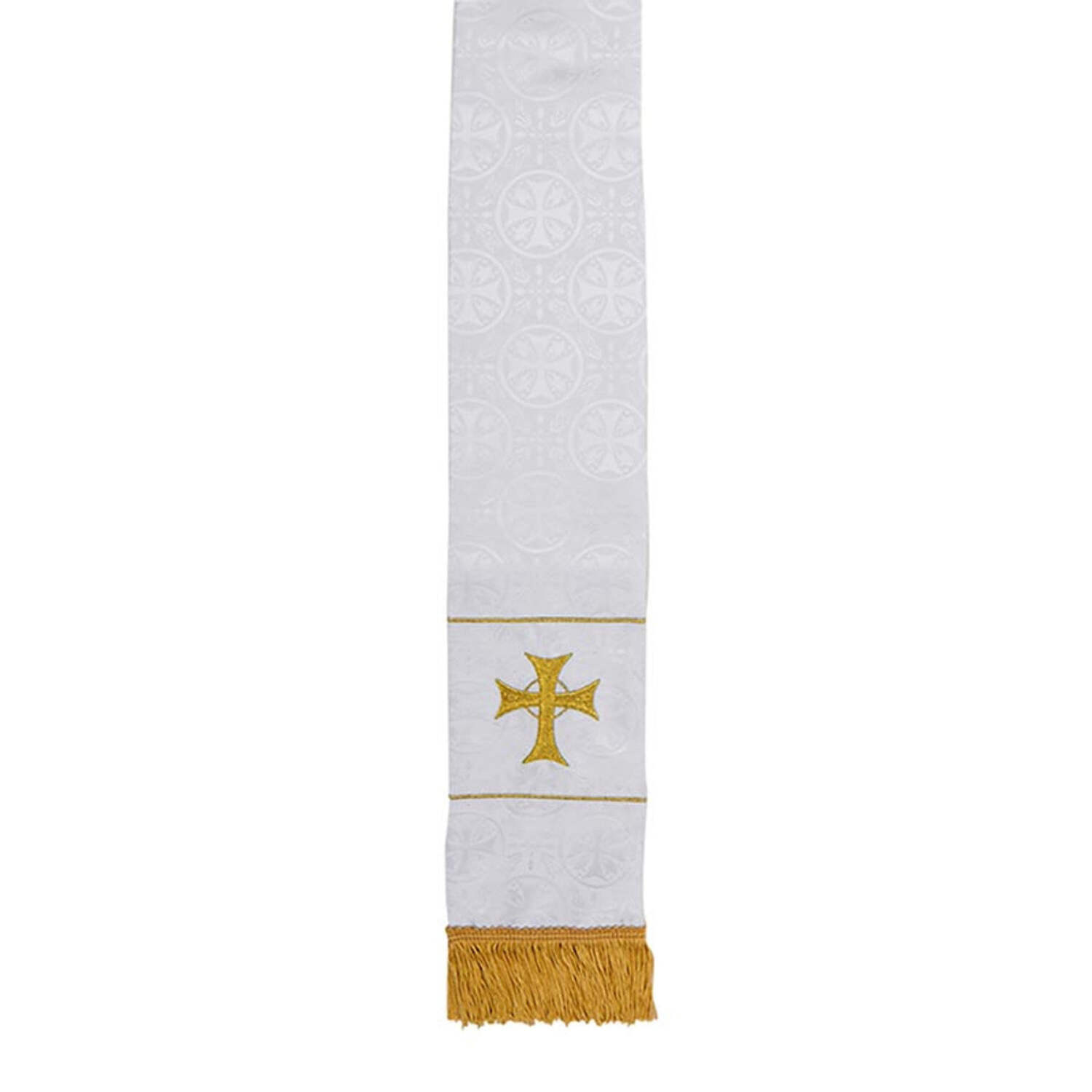 Maltese Jacquard Bookmark: White