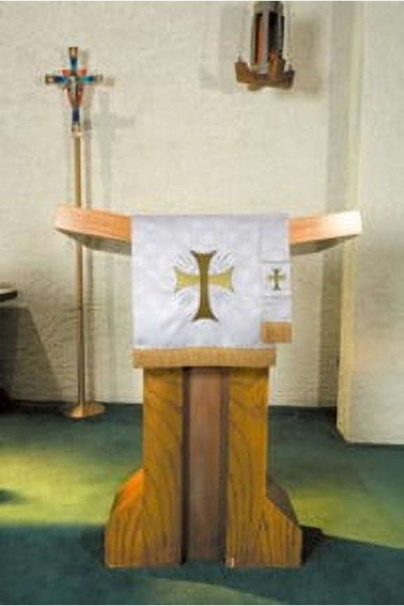 Maltese Jacquard Pulpit Scarf: White