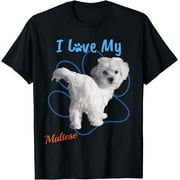 Maltese Love - Adorable Dog Lover Shirt with Paw Print Graphic!