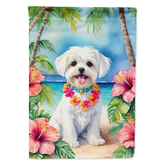 Maltese Luau Garden Flag 11.25 in x 15.5 in