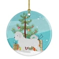thumbnail image 1 of Maltese Merry Christmas Tree Ceramic Ornament, 1 of 2
