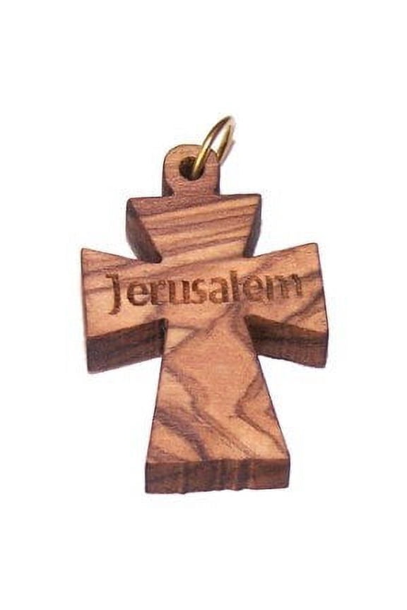 Maltese Olive wood Cross Laser pendant (2.9x1.9 cm or 1.1x0.75")