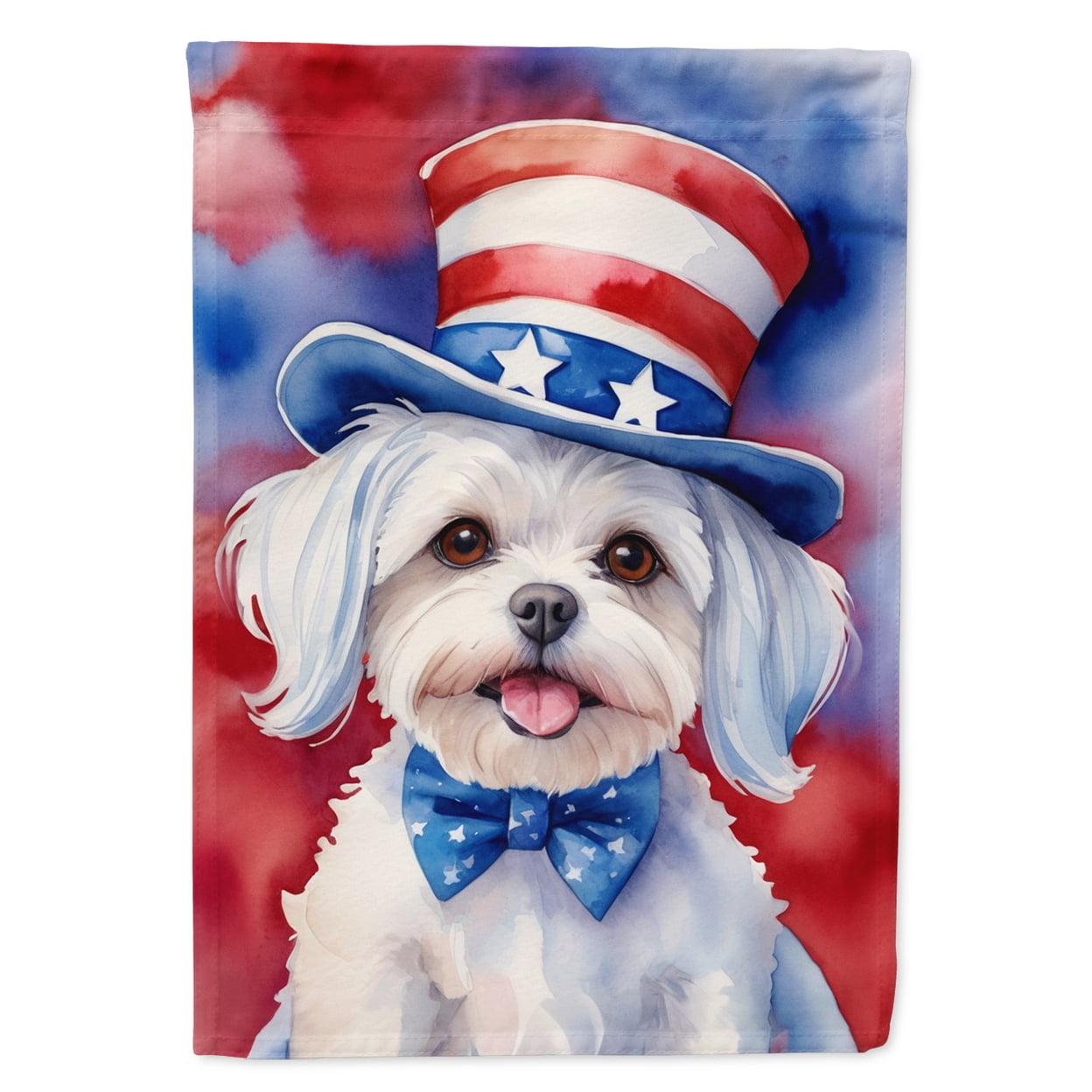 Maltese Patriotic American House Flag 28 in x 40 in