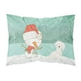 thumbnail image 1 of Maltese Snowman Christmas Fabric Standard Pillowcase, 1 of 2