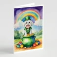 thumbnail image 1 of Maltese St Patrick's Day Greeting Cards Pack of 8 7 in x 5 in, 1 of 3