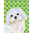 thumbnail image 1 of Maltese St. Patricks Day Shamrock Portrait Flag - Garden Size, 1 of 1