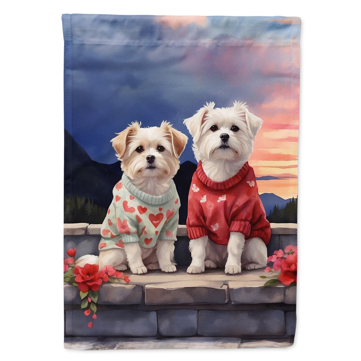 Maltese Two Hearts House Flag