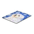 thumbnail image 1 of "Maltese Winter Snowflakes Holiday Mouse Pad Hot Pad or Trivet", 1 of 1