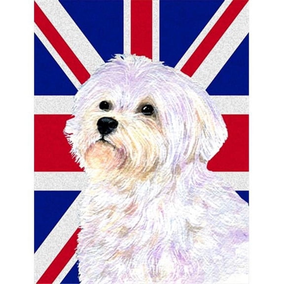 Maltese With English Union Jack British Flag Flag Garden Size