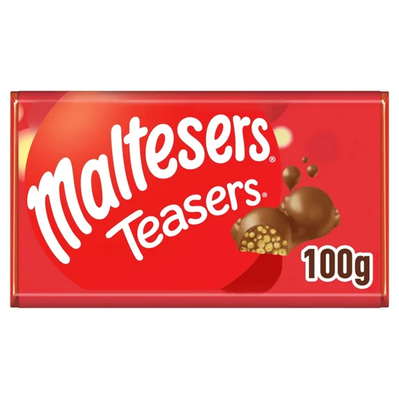 Maltesers Teasers Milk Chocolate & Honeycomb Block Bar 100g