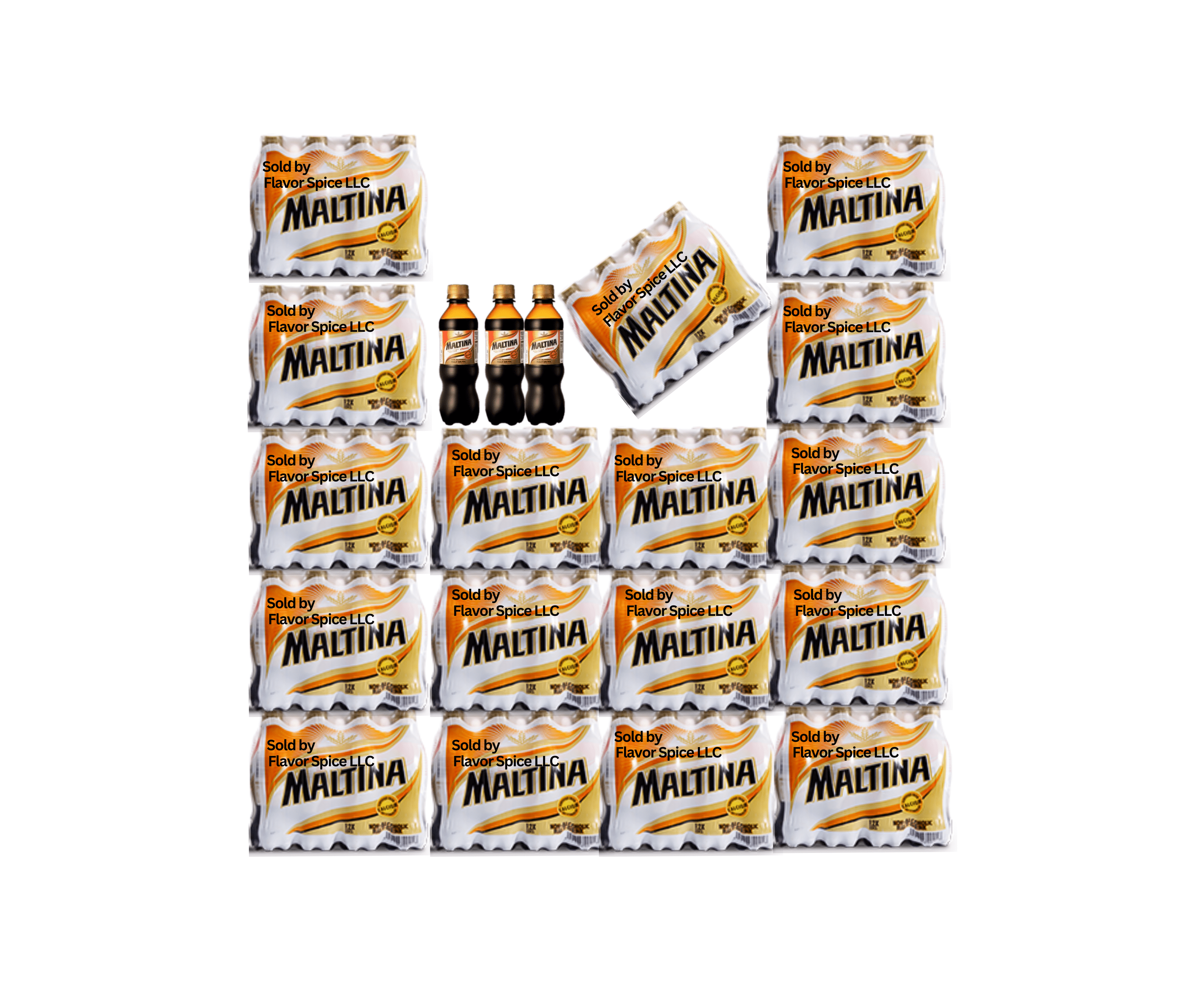 Maltina Non Alcoholic Malt Drink ( 1 Box, Pack of 12 ) 330ml