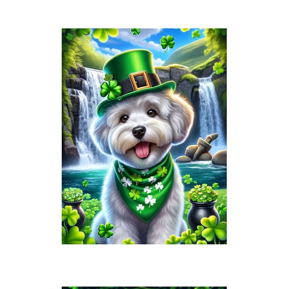 Maltipoo - Best of Breed DCR Saint Patricks Day House Flag 28" x 40"