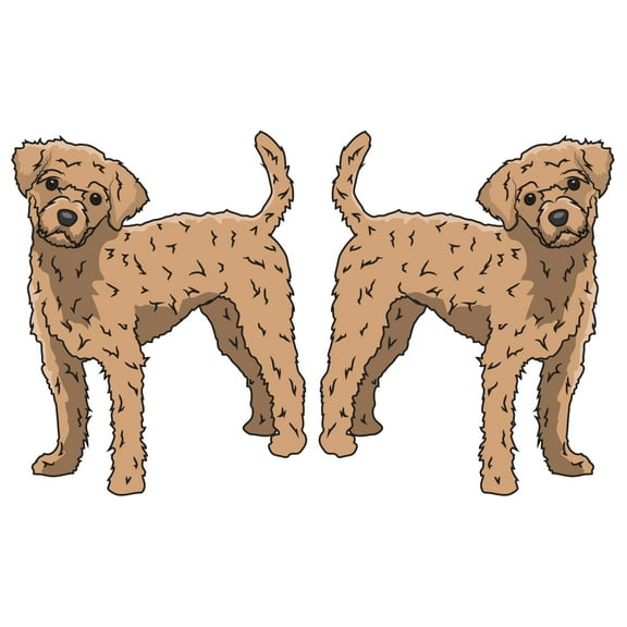 Maltipoo Decal | Indoor/Outdoor | Dog Lover Super Cute Sticker for SUV Windows, Dorm Rooms, Bedroom, Offices | SignMission personalized gift | 2 Pack of 6"