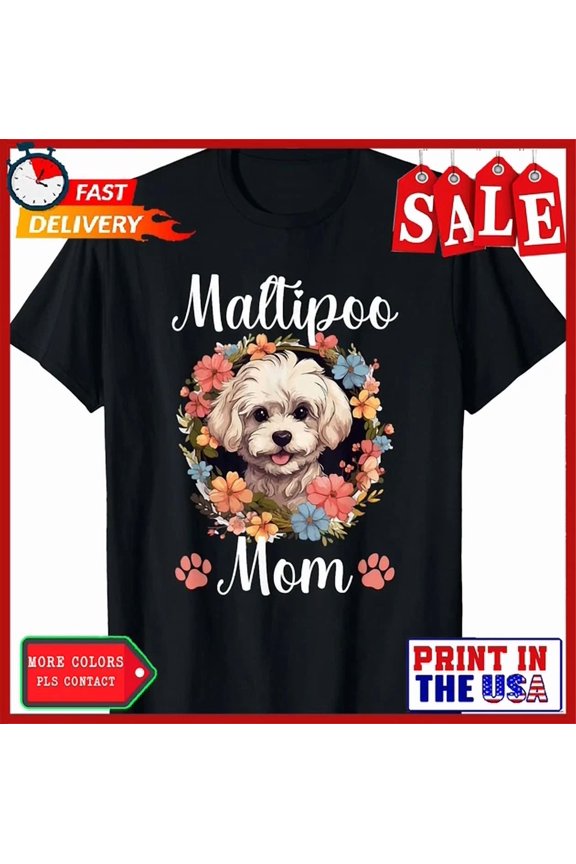 Maltipoo Dog Breed Pet Maltipoo Mom T-Shirt