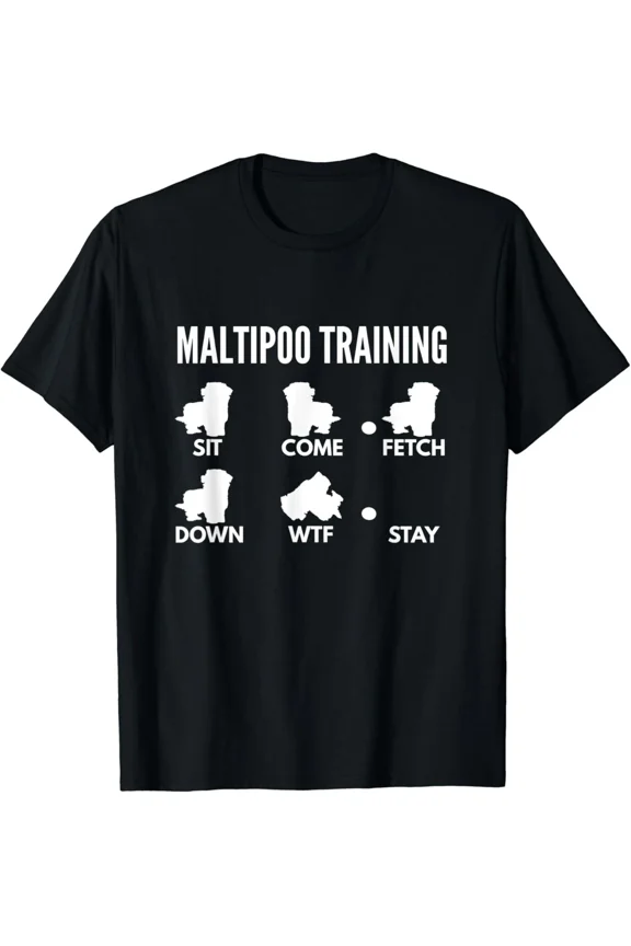 Maltipoo Dog Training Owner Guide Cute Pet Puppy Lover Apparel Unisex T-Shirt, up to size 5XL