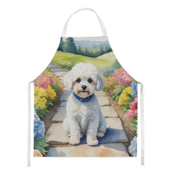 Maltipoo Spring Path Apron 27 in x 30 in