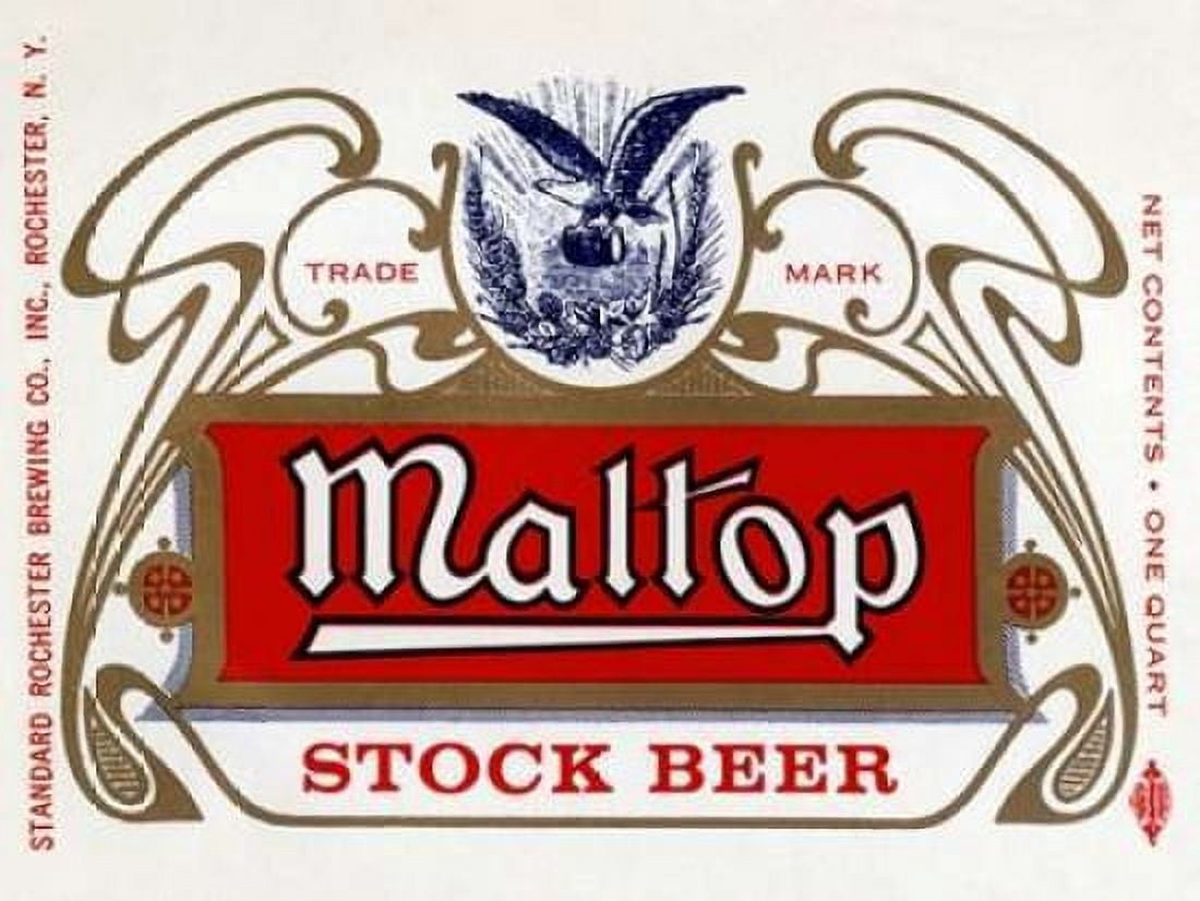 Maltop Stock Beer Canvas Art - Vintage Booze Labels (18 x 24)