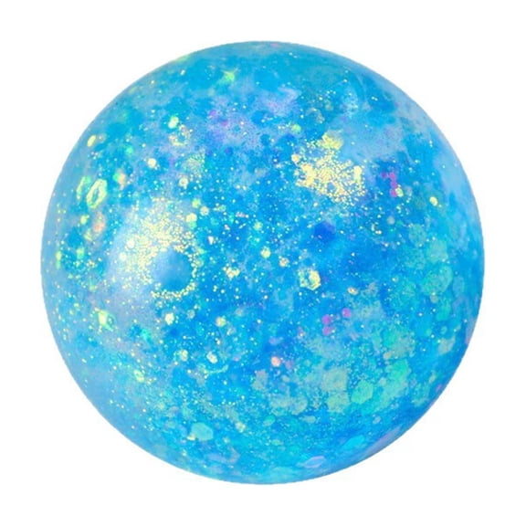 Maltose Ball Squishy Glitter Slow Rising Squishy Stress Relief Ball,Soft Gel Filled Anxiety Calming Fidget Squeeze Gadget for Adults Office Desk Home,Blue