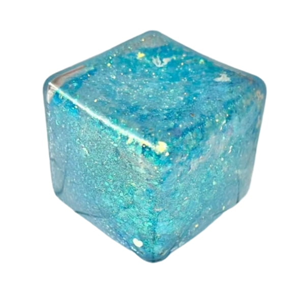 Maltose Cube Squeeze Ball Stress Relief Soft Square Squishy Figurine Slow Rising Candy Shaped Desktop Ornament for Adults Office Home Decor, Blue