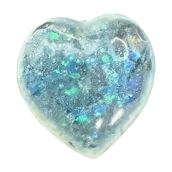 Maltose Ocean Heart 3.1 Inch Slow Rising Squishy, Unique Creative Stress Relief Fidget Ball, Soft Stress Sensory Squeeze, Party Favors Goodie Bag Stuffers