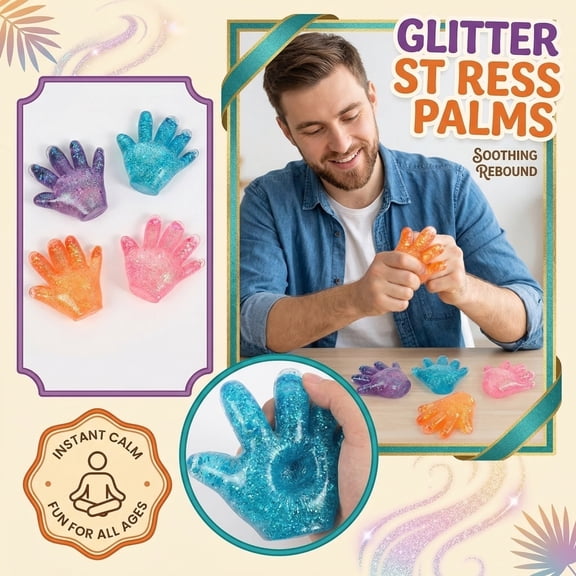 Maltose Palm Hand Slow Rising Squishy Stress Relief Fidget, Unique Shape Pinching Calming Novelty Item For Adult Quirky Desk Fun Decor