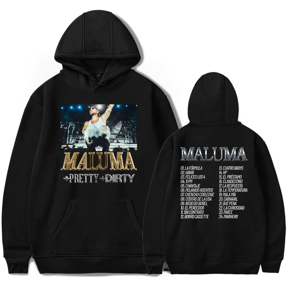 Mallomars Merch Maluma Medallo en el Mapa 2025 Tour Merch Hoodie Long Sleeve Men Women ...