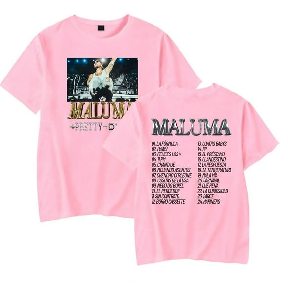 Maluma Medallo en el Mapa 2025 Tour Merch T-Shirt Short Sleeve Men Women Vintage Fashion Hip Hop Top (XXS-XXXXL)