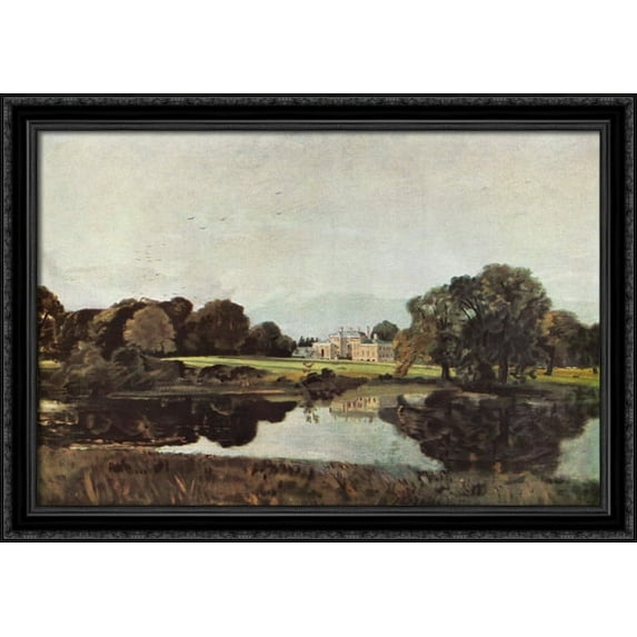 Malvern Hall 40x28 Large Black Ornate Wood Framed Canvas Art by John Constable