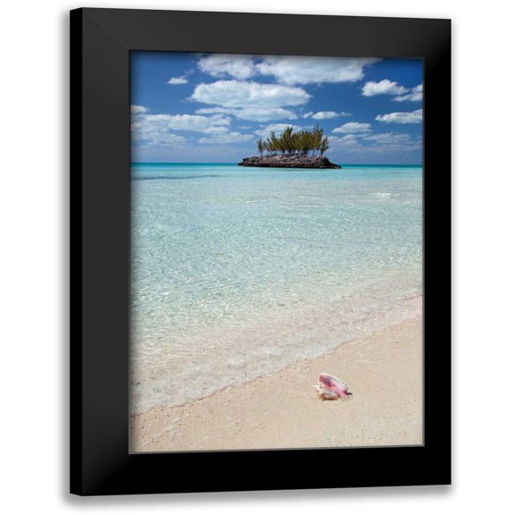 Malvin, Larry 11x14 Black Modern Framed Museum Art Print Titled - Gaulding Cay Conch